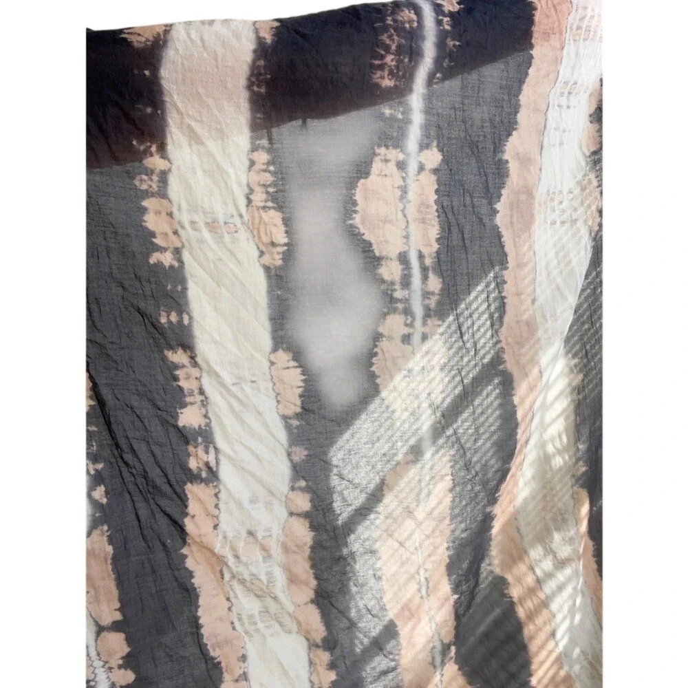 Vintage Y2K Whimsigoth Indie Sleaze Earthy Tie-Dye Tassel Fringe Scarf